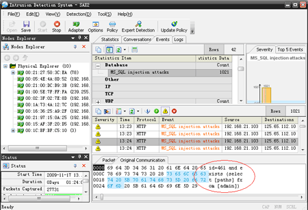 Sax2 analysis the attacker is guessing the filed in the admin database